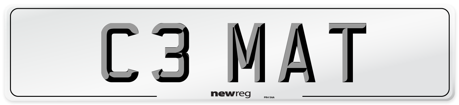 C3 MAT Number Plate from New Reg